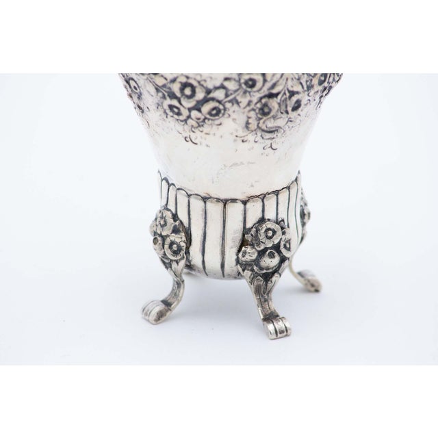 Silver Shin Guard with Floral Motifs For Sale - Image 3 of 5