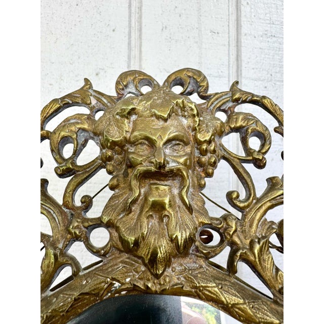 Baroque Antique Bronze Ornate Gone With the Wind Standing Dresser Vanity Makeup Table Mirror For Sale - Image 3 of 12