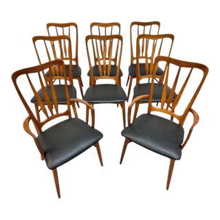 Mid-Century Danish Modern Koefoeds "Ingrid" Teak Dining Chairs - Set of 8 For Sale