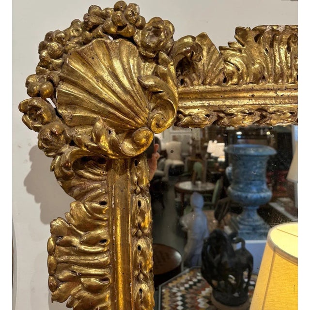 Italian Northern Italian Gilded Square Mirror For Sale - Image 3 of 7