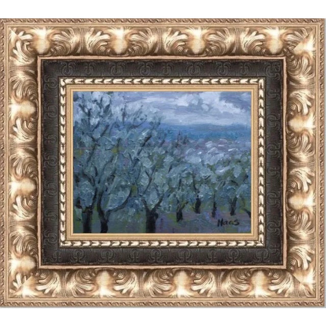 Textile Olive Grove, Expressionist Landscape Oil Painting For Sale - Image 7 of 8
