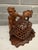 Realism Mid-Century Balinese Teak Cockfighter With Double-Rooster Openwork Cage Sculpture For Sale - Image 3 of 12