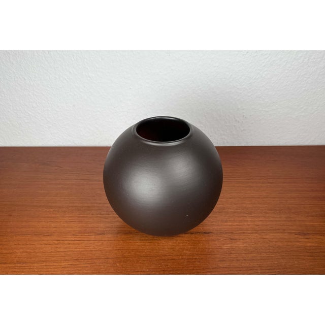Mid-Century Modern German Wormser Terra-Sigillata Pottery Ball Vase, 1960s For Sale - Image 12 of 12