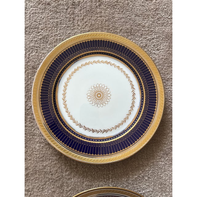 Late 19th Century Late 19th Century Cauldon Ware Plate Set of 4 For Sale - Image 5 of 6