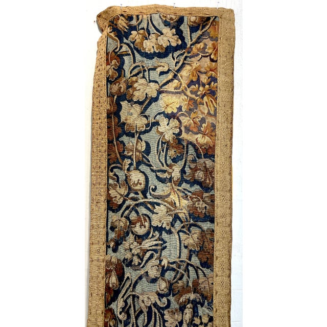 Near Antique 17th C. Belgium Flemish Tapestry Portière (Border) Panels - a Pair For Sale - Image 12 of 12