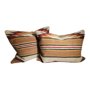 1930s Hand Weaving Bolster Pillows- a Pair