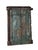 Green Antique Indian Carved and Painted Teakwood “Krishna” Door + Frame For Sale - Image 8 of 8