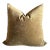 French Royal Velvet and Linen Accent Pillow With Down Insert Ocre For Sale