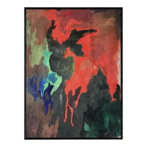 1960s "After Clyfford Still" Bay Area Artist Acrylic Painting on Paper