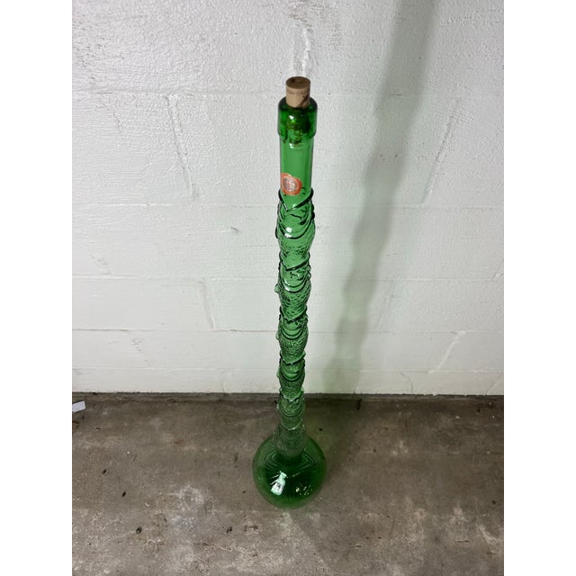 Mid Century Chianti Bottle Fish Motif For Sale - Image 4 of 9