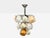 Mid-Century Modern, Orange and White Murano Glass, Chrome, Pendant Light, 1960s For Sale - Image 4 of 12