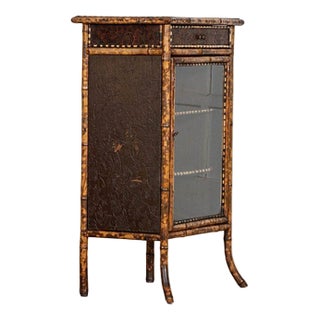 19th Century English Glazed Bamboo Bookcase, 1880 For Sale