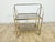 Mid-Century Modern Folding Bar Cart in Brass and Ribbed Acrylic Glass, 1960s For Sale - Image 6 of 18