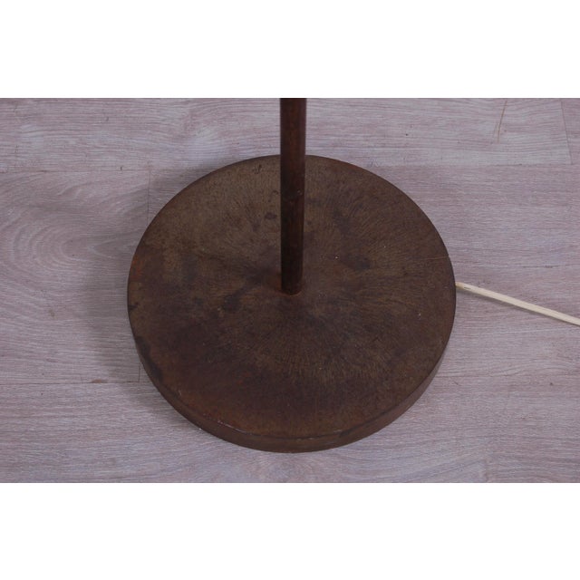 Floor Lamp with Pleated Lampshade, 1950s For Sale - Image 4 of 11