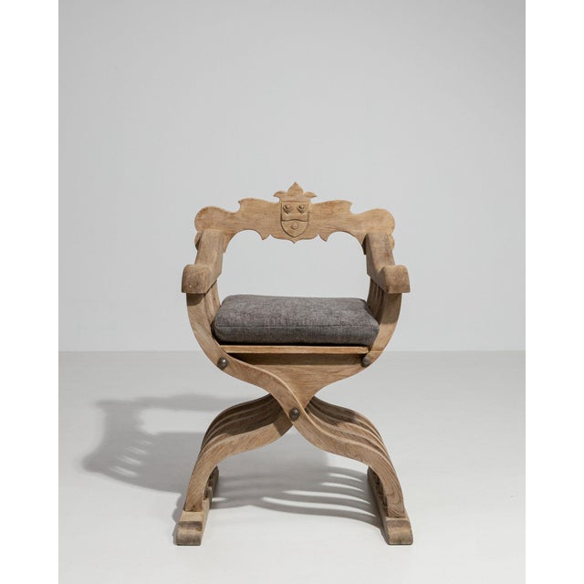 Mid 20th Century Mid 20th Century France Black Wood Armchair For Sale - Image 5 of 10