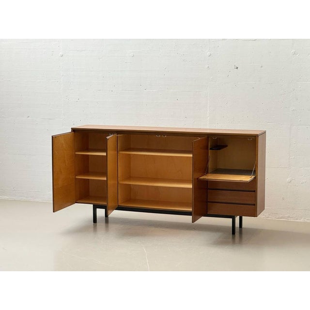 Mid-Century Swiss Highboard with Bar Compartment in Teak, 1960s For Sale - Image 6 of 18