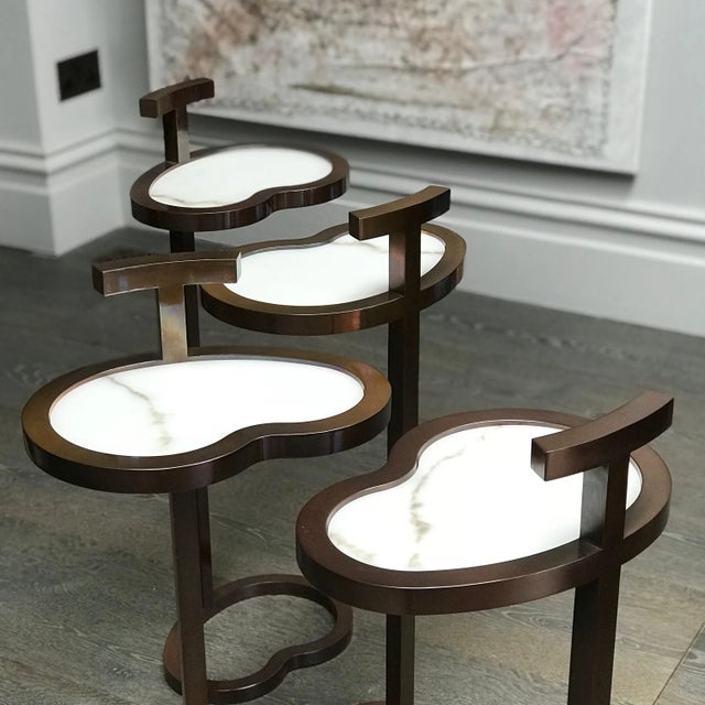 Black Art Deco Style Vesper Martini Table in Bean Shape by Casa Botelho For Sale - Image 8 of 13