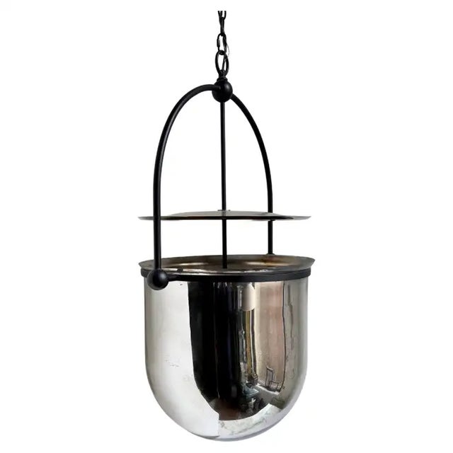 Large handcrafted modern Federal inspired bell jar pendant light by The Urban Electric Company. This high-quality custom...