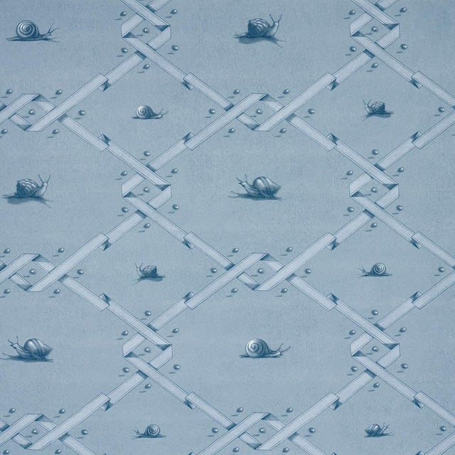 Schumacher Ouvrez Moi Wallpaper, Blue For Sale In Charlotte - Image 6 of 6