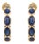 5.45 Carat Natural Royal Blue Sapphire Hoop Earrings for Daughter in 18k Gold- A Pair For Sale