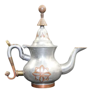 African Tuareg Mauritania Silver Pewter Teapot