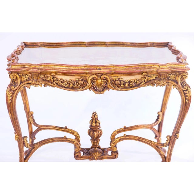 French 19th C. French Giltwood Display Table For Sale - Image 3 of 5