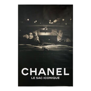2024 French Bus Shelter Poster, Chanel, Le Sac Iconic - Brad Pitt and Penélope Cruz For Sale