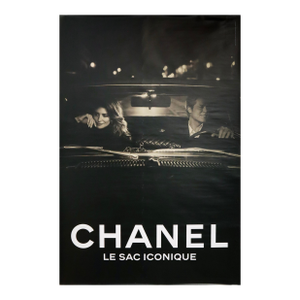 2024 French Bus Shelter Poster, Chanel, Le Sac Iconic - Brad Pitt and Penélope Cruz