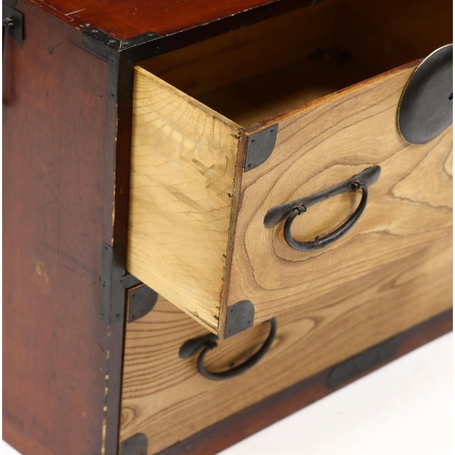 Japanese A Japanese Antique Diminutive Tansu Chest For Sale - Image 3 of 5
