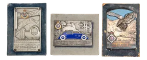 Commemorative Car Plates, 1920s, Set of 3