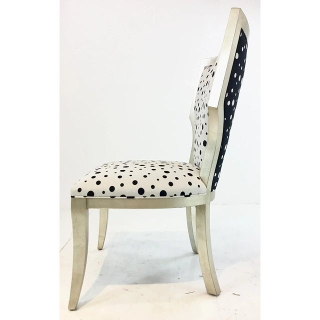 2010s Currey & Co. Modern Black and White Garbo Side Chair For Sale - Image 5 of 7