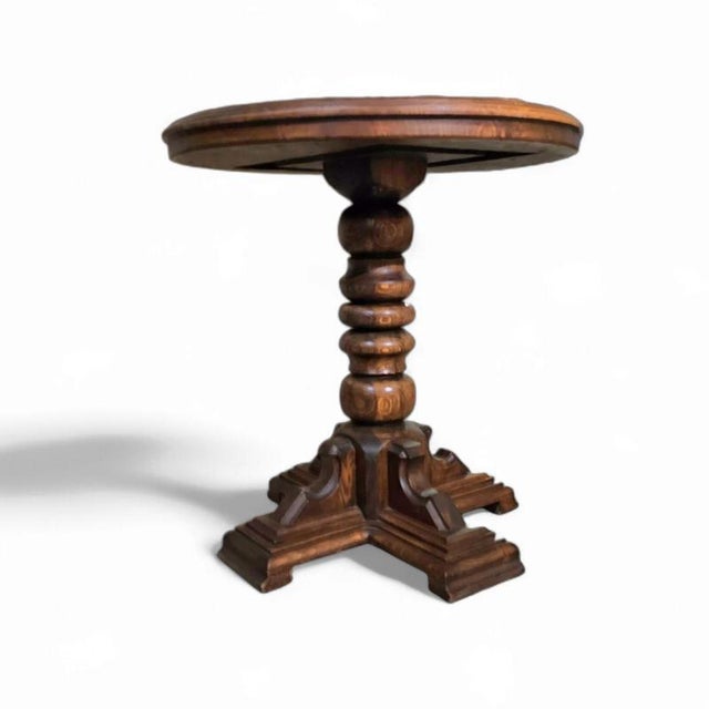 Rustic Oak Side Tables, Set of 2 For Sale - Image 12 of 13