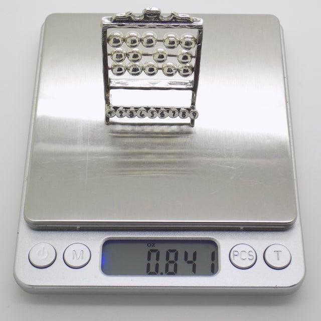 Vintage Italian Handmade Silver Abacus Miniatura, 1980s For Sale - Image 11 of 13