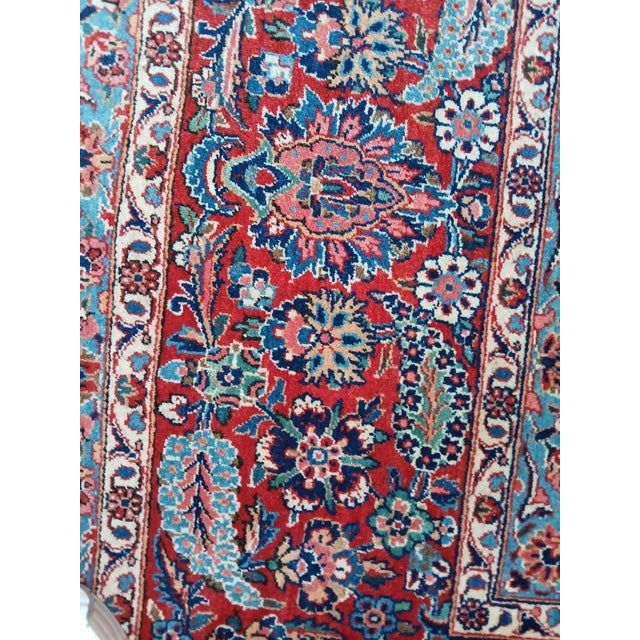 Late 20th Century Late 20th Century Persian Hand-Knotted Rug – Rich Navy Field With Intricate Floral Medallion For Sale - Image 5 of 7