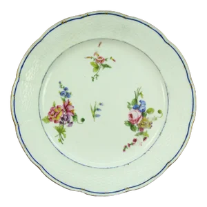 1751-1753 Sevres Soft Paste Porcelain Plate, Signed #1