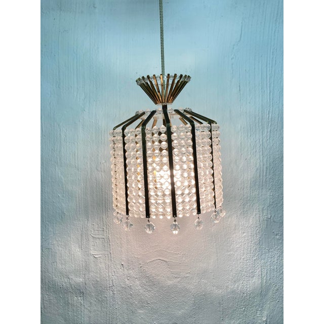 Rupert Nikoll Vintage Ceiling Lamp in Acrylic and Brass by Emil Stejnar for Rupert Nikoll, 1950s For Sale - Image 4 of 15