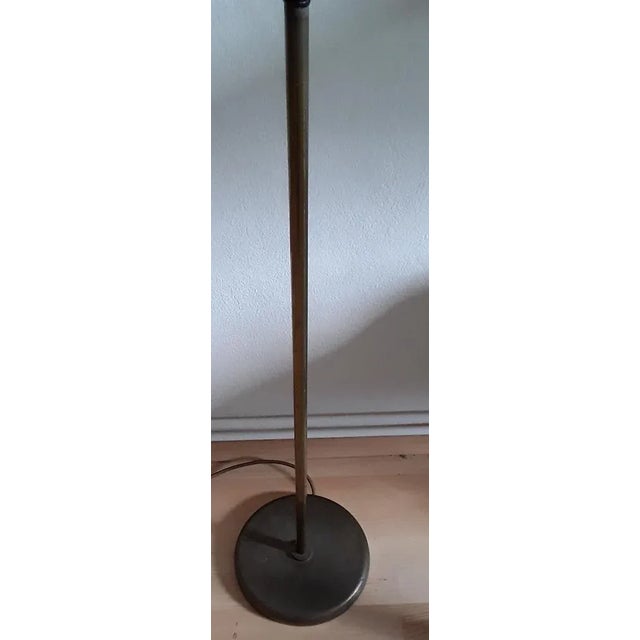 German Flexible 2-Flame Floor Lamp with Brass Frame, 1950s, in Good conditions. Designed 1950 to 1959 European Plug (up to...