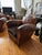 French 1920s Pair of Deco French Leather Club Chairs For Sale - Image 3 of 4