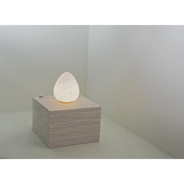 Egg-Shaped Murano Glass Table Lamp from Vetri, Italy, 1970s For Sale - Image 10 of 11