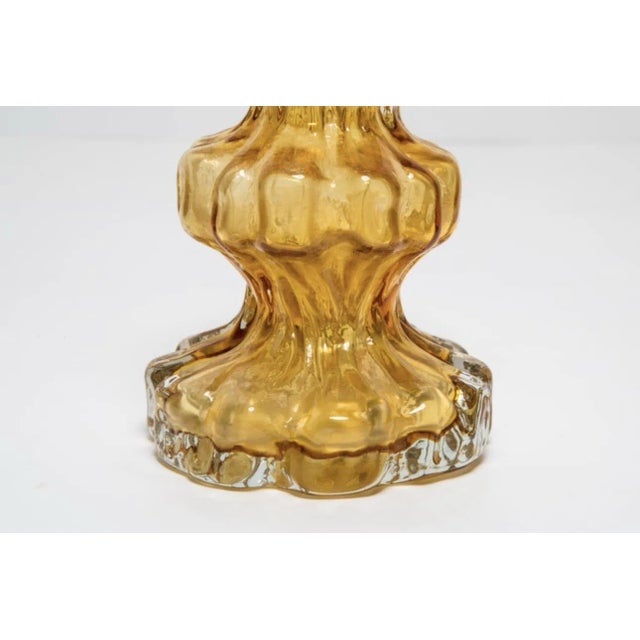 1980s Vintage Ingrid Glass Rock Crystal Vase For Sale - Image 5 of 9