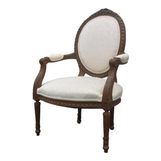French Style Chair With Oval Back For Sale