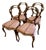 Antique Victorian Carved Walnut Balloon Back Dining Chairs, 1860s, Set of 4 For Sale