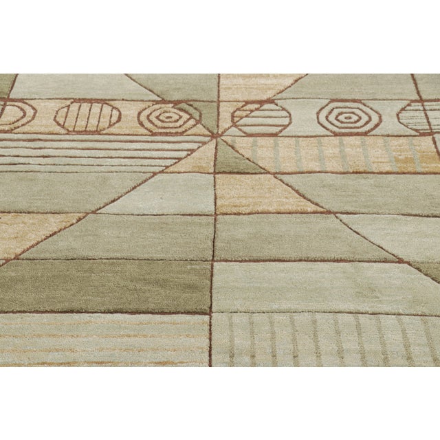 Made with hand-knotted wool and silk, this 9x12 rug is an exciting new addition to Rug & Kilim's Scandinavian rug...