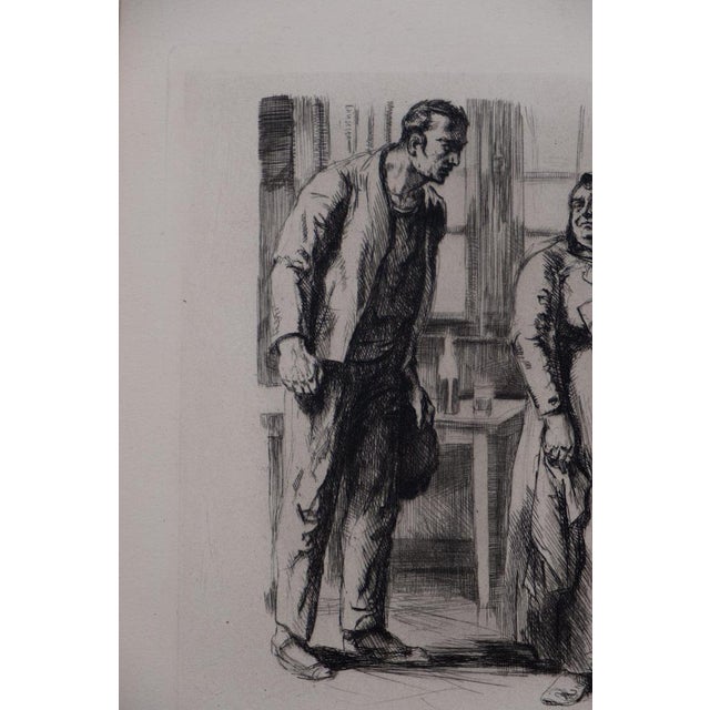 Alméry Lobel-Riche, Discussion animée, Etching For Sale - Image 6 of 7