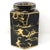 2000 - 2009 Hexagonal Black & Gold Ceramic Lidded Jar For Sale - Image 5 of 8