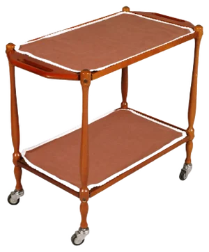 Mid-Century Modern Bar Cart in Beech, Cherry and Formica, 1950s
