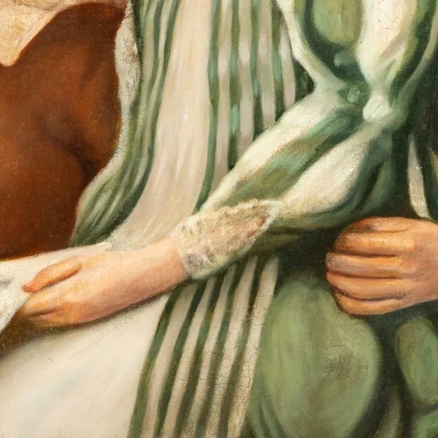 Textile Edward Patry "portrait of May and Vera, Daughters of J.f. Bannatyne, Esq." 1894 For Sale - Image 7 of 11