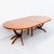 Monumental Mid Century Modern Expandable Pedestal Base Dining Table in Walnut For Sale - Image 10 of 15