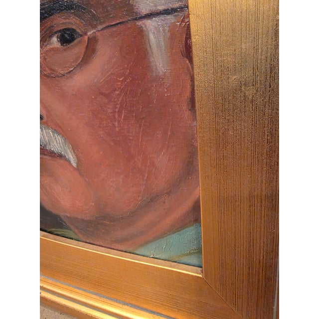 Paint Vintage Artist Self Portrait by Augusto Brocca For Sale - Image 7 of 7