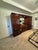Vintage Thomasville Illuminated Cherry Queen Bed Unit- Headboard, Bridge, Nightstand Armoires, & Mirror For Sale - Image 9 of 18